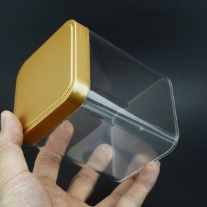 550ml Rectangular Transparent Foodstuff Box Pp Lid Sealed Jar Tea Biscuit Baking Packaging PS Plastic Box