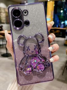 Oppo Reno9 Full Cover Anti-Fall Creative Flash Powder Flowing Sand Cartoon Silicone Soft Shell Electric Plating K11 for Reno10pro New Model Reno11pro