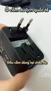 Ổ CẮM ĐIỆN QUỐC TẾ UNIVERSAL ADAPTOR phích chuyển đổi du lịch 2 3 chấu tròn dẹt dùng toàn cầu KUMORI