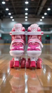 【COD】Double row Skate Roller Inline 4 wheel Roller Skating Shoes for Kids Suitable for Beginners