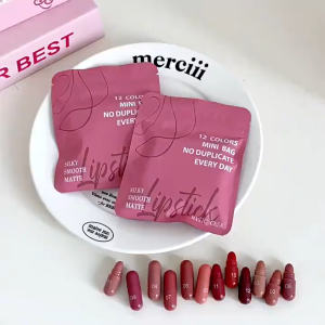 Set Son Mini Capsule Magic Casa 12 Màu | Son Mini Velvet Lì Mịn Không Dính Ly Cute