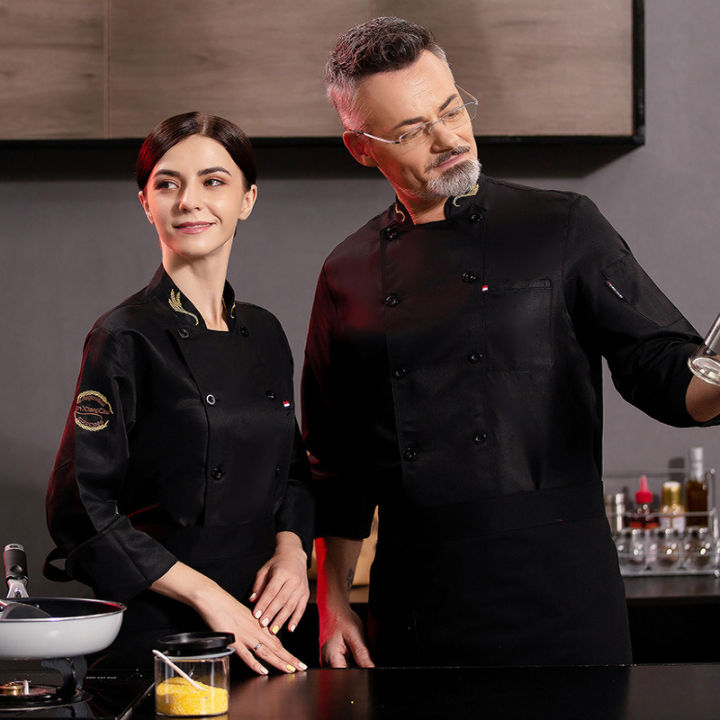 Chef Uniform White Long Sleeves for Men and Women Chefs Uniform