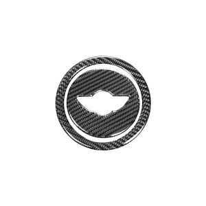 Steering Wheel Center Sticker Decorative Cover Trim for BMW Mini Cooper 2014-2024 Carbon Fiber Interior Accessories F55 F56