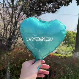 (5pcs) Colorful Shiny Foil Balloon - Star Love Heart Shape - Birthday Wedding Valentine Party Decoration - 5Inch 10Inch - Self-Sealing and Reusable