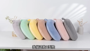 MLADEN Travel Neck Pillow U Shaped Neck Pillow Office Cushion Pillow Memory Foam Palin Color with Lock