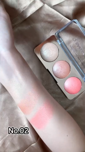 ขายดี บลัชออนไฮไลท์ MSYAHO 3 BAKED POWDER MAKE UP COLORS No.YH6358C