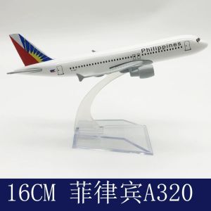 16cm airplane scale Western Philippines Airbus A320 Plane Model Simulation Alloy Finished Souvenir Collection Toy