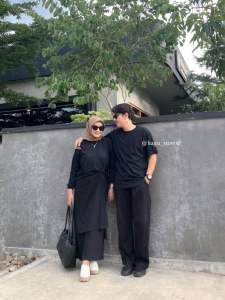 Nadja Couple by hagia | Sudah Sepasang Tunik Midi Dress  Kaos Pria