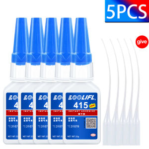 LOOLIFL | LOOLIFL 415 Super Glue Cyanoacrylate Instant Adhesive Fast Drying Strong Bond for Universal Plastic Rubber Metal Wood Ceramic