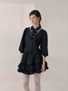 AIVEI | Petite Japanese College Style Striped Shirt Jacket