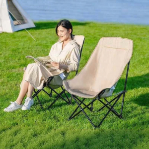 High End Outdoor Foldable Fishing Chair High Back Crescent