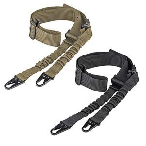 Two Points Rifle Sling With Length Adjuster Traditional Sling With QD Metal Hook For Outdoor Tactical Sling Shoulder Straps