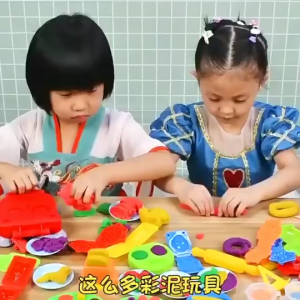 **Malaysia Seller** 3in1 Combo Color Clay Toy Dough Set Ice cream burger Playdoh Play Doh Plasticine Toys Pretend Play Set