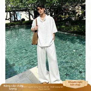 OUMULONG | Bộ Vải Linen Mỏng Thoáng Khí Dành Cho Nghỉ Ngơi