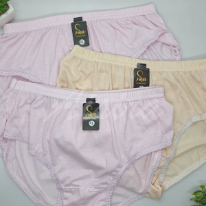 6pcs 3pcs Celana Dalam Renda Wanita Dewasa Jumbo bahan katun / CD Daleman Cewek Dewasa Perempuan