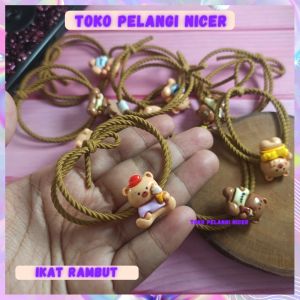 Ikat Rambut Beruang Coklat Cinamoroll- Ikat rambut wanita korea - Ikat Rambut Anak Lucu- Scrunchie Rambut