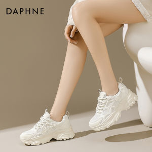 Daphne Dad Shoes Womens Thick Bottom Sports Casual Shoes Spring New Style Versatile Heightening White Shoes Fashionable Wedding Shoes