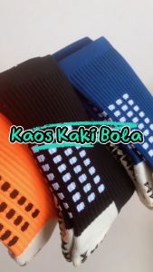 Kaos Kaki Sepak Bola Futsal Grip Anti Slip Licin Socks Football Soccer Dewasa Hitam Putih Merah Biru Orange