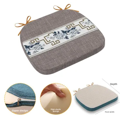 Thickened Horse Hoof Shaped Seat Cushion Office Chair Pad Home Dining Table Chair Pads Four Seasons Anti Slip Design Removable Cover