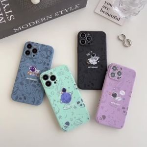 Casing Vivo V29E V29 5G NFC Silikon Nasa Astronot Square Hybrid Free Tali Lanyard Soft Case Handphone