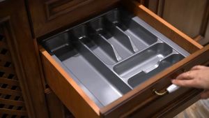 MISN Cutlery Spoon and Fork Organizer Rack Drawer Organizer Utensil Flatware Tray Fits for Pull Out Kitchen Cabinet
