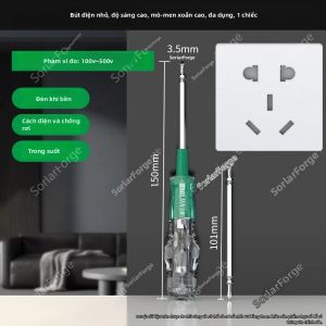 BAOLIAN | Bộ Tua Vít Hai Đầu Lực Xoắn Mạnh Kèm Bút Thử Điện 100-500V Đầu Phillips & Đầu Dẹt Tháo Rời Dành Cho Thợ Điện