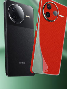 ฟิล์มกันรอยหลังโทรศัพท์มือถือแบบครอบคลุมเลนส์สำหรับ Xiaomi Redmi K80 ด้านข้างเป็นหนังส่วนบนพร้อมสีใหม่ ป้ายติดกาวป้องกันเลนส์