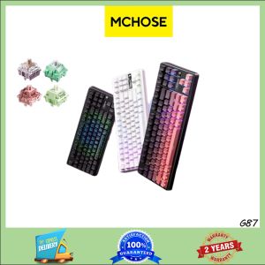 MCHOSE G87 Customized Mechanical Keyboard Gasket Structure Wireless Tri-Mode Knob 10000mah Hot Swap Rgb E-Sports Knob Gaming Keyboard ﻿