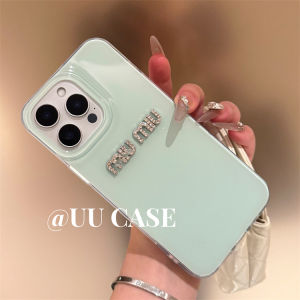 เคสโทรศัพท์มือถือ Apple รุ่น 17 pro Max แบบครอบเต็มพร้อมลาย Mint Cream ป้องกันรอยขีดข่วนสำหรับผู้หญิงรุ่นใหม่