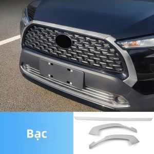 Toyota Corolla Cross XG10 2021-2025 Hybrid Thép Không Gỉ Racing Grills Trim Strips Nắp Động Cơ Vỏ Mạ Crôm Phụ Kiện Tạo Kiểu