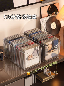ชั้นวางแผ่นเสียง CD ทรงแบน พลาสติกสีดำ สำหรับเก็บของในบ้าน ชั้นวางแผ่นเสียง อุปกรณ์เก็บของ ชั้นวางสต๊อก
