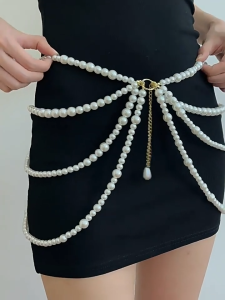 Exquisite Multi-layer Waist Chain fashion Versatile Retro Tassel Belt Sweater Accessories Women