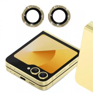 Glitter Lens Film For Samsung Galaxy Z Flip 6 Camera Anti Scratch Metal Eagle Eye Tempered Glass Camera Screen Protector Cover