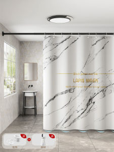 Waterproof Bath Curtain Set Thickened Bathroom Wet And Dry Partition High End Luxury Bathroom Decorations No Drilling Required