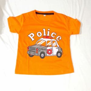 Baju Kaos Distro Anak Laki-laki Import 1-10 Tahun Gambar Mobil Polisi - Hypelane Kids