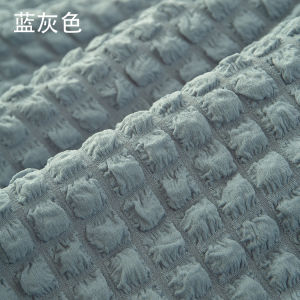 ผ้าลายตารางบับเบิ้ลผ้ายืดสีล้วนผ้าปูโซฟาวาฟเฟิล DIY ทำด้วยมือผ้าสำหรับชุดเดรสกระเป๋า