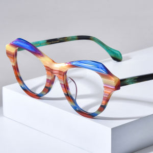 HEPIDEM Acetate Glasses Frame Women Famous Brand Design Cateye Nerd Eyeglasses Japanese Handmade Cat Eye Spectacles Optical Eyewear 9380