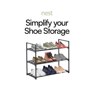NEST DESIGN LAB Shoe Rack – Space-Saving Shoe Storage Organizer Multi-Layer Shoe Shelf