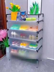 Nearra Waterproof Dustproof Shoe Rack Cover-Multi-Layer Easy Assemble for Home Entryway Balcony