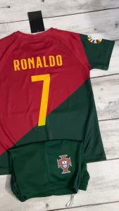 Áo Bóng Đá Trẻ Em In Ronaldo số 7 - Vải Thái Mát Lạnh - In Tên và Số cầu thủ