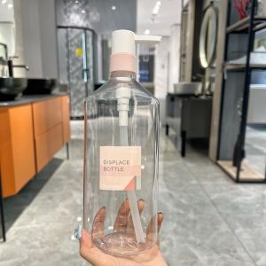 Large Capacity 1000ml Plastic Refill Bottle for Hair Salon Bath Soap Hand Wash European Style Pure Color Bathroom Liquid Dispenser