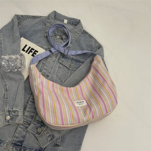 Túi Đeo Chéo Nylon Allegro Họa Tiết Sọc Dung Tích Lớn Nhẹ Thời Trang Túi Đeo Chéo Thường Ngày Cho Nữ Đi Làm