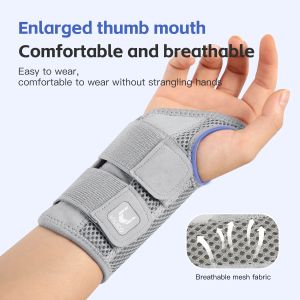 W21 Wrist Brace for Carpal Tunnel Support Brace with Splints Hand Support for Arthritis Tendonitis Sprain Injuries Wrist Pain 1PC
