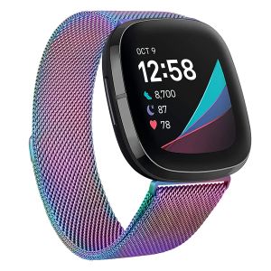 Milanese strap for Fitbit versa 4 3 Band Sense/Lite Magnetic Loop watchband Stainless Steel metal Bracelet Fitbit versa 2 band