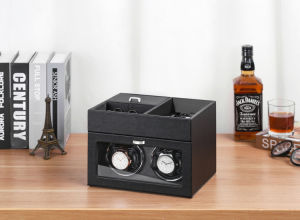 Leather Automatic Rotate Mechanical Watch Winder Display Shake Box Jewelry Case Storage Box