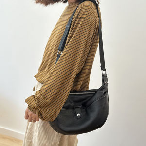 BeeGreen Women Genuine Leather Shoulder Bag Fashion Lightweight Dumpling Bag Casual Commuter Sling Bag