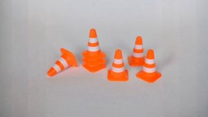Mini Traffic Cones ABS Plastic Road Cone Model for Scene Layout Pretend Play and Photography Props