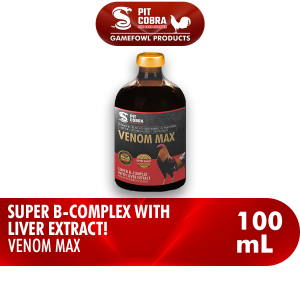 Pit Cobra Venom Max 100 mL Injectable - Super B-Complex with Liver Extract! Ang Kamandag ng Palo ng Manok mo!