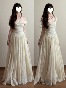 Karrar betsey | Đầm Hè Nữ Elegante Voan Hoa Trắng