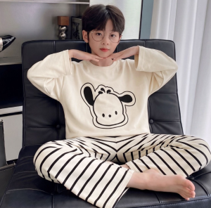 MiiOW | Cotton Long Sleeve Boys Pajamas for Autumn Wearable at Home